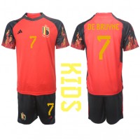 Belgia Kevin De Bruyne #7 Fotballklær Hjemmedraktsett Barn VM 2022 Kortermet (+ korte bukser)